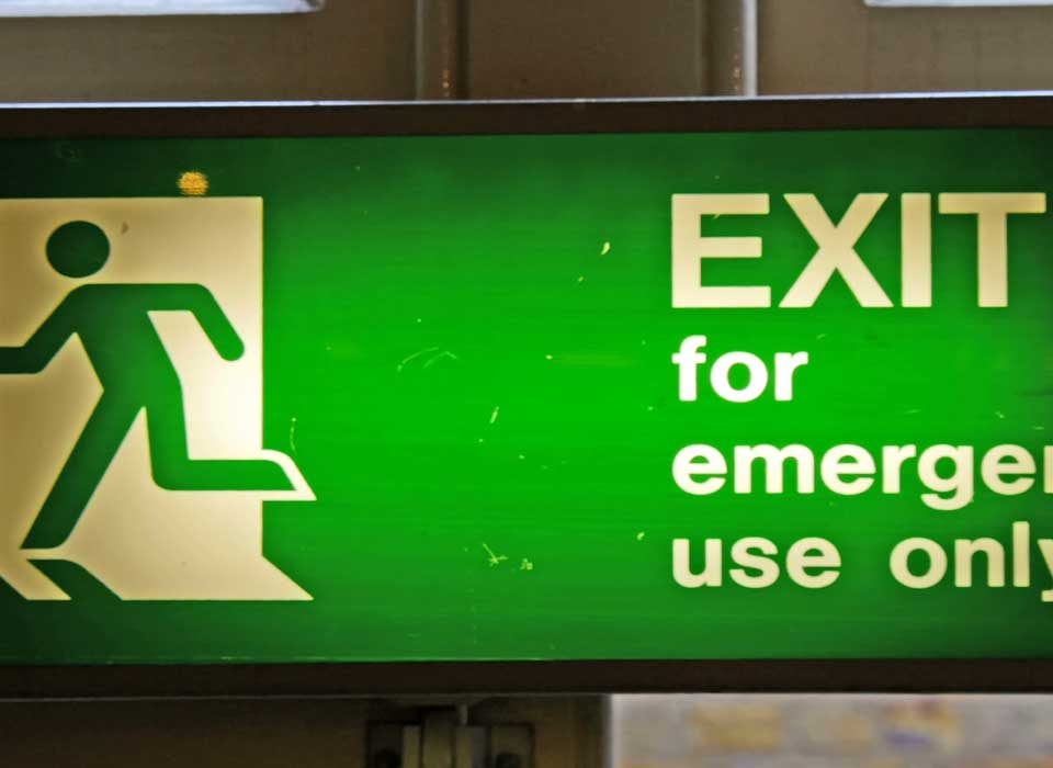 EMERGENCY EXIT SIGN IN KARACHI PAKISTAN